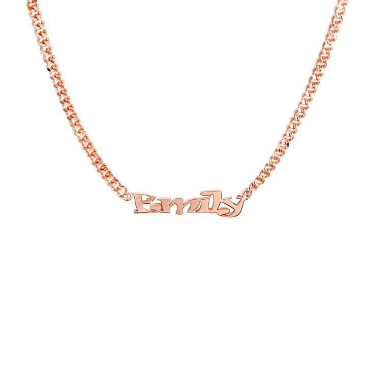 Personalized women's name custom Cuban necklace