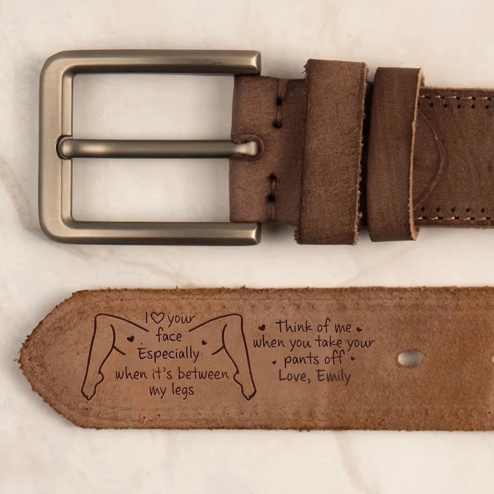He Didn’t Expect What Was Written on This Belt… Funny Personalized Leather Gift for Him