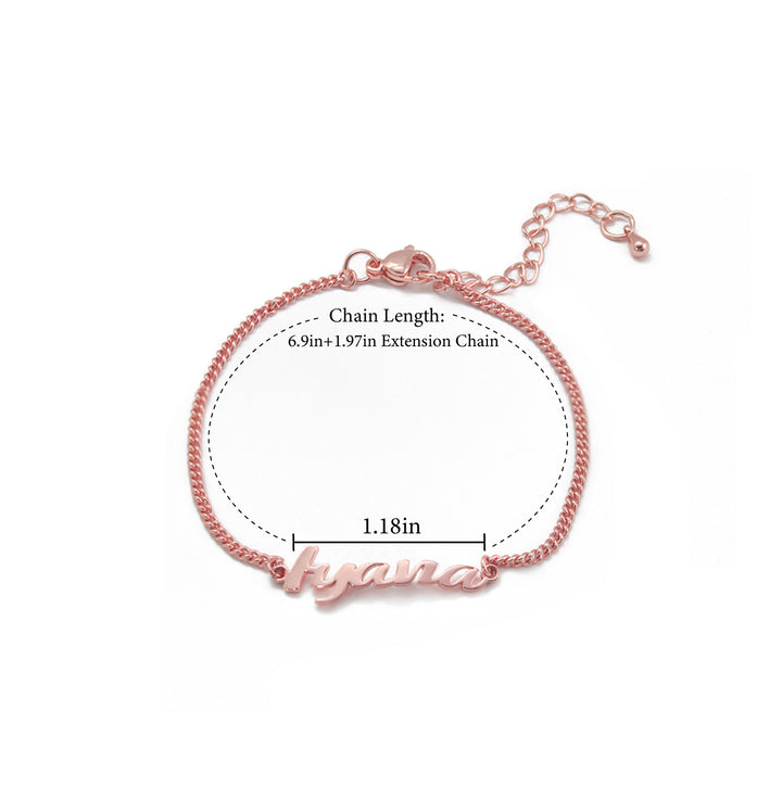 Personalized Family Name Bracelet Set – Custom Engraved Thin Chain for Moms & Kids, Matching Adjustable Jewelry