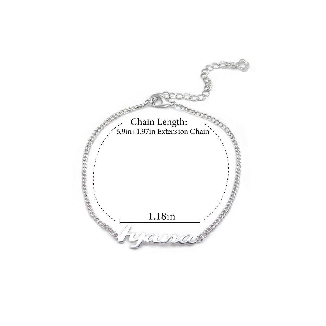 Personalized Family Name Bracelet Set – Custom Engraved Thin Chain for Moms & Kids, Matching Adjustable Jewelry