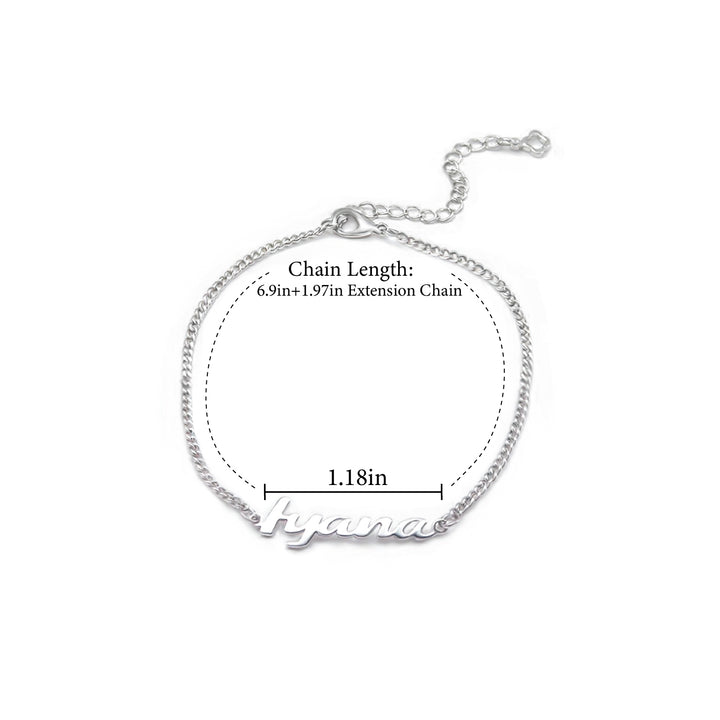 Personalized Family Name Bracelet Set – Custom Engraved Thin Chain for Moms & Kids, Matching Adjustable Jewelry