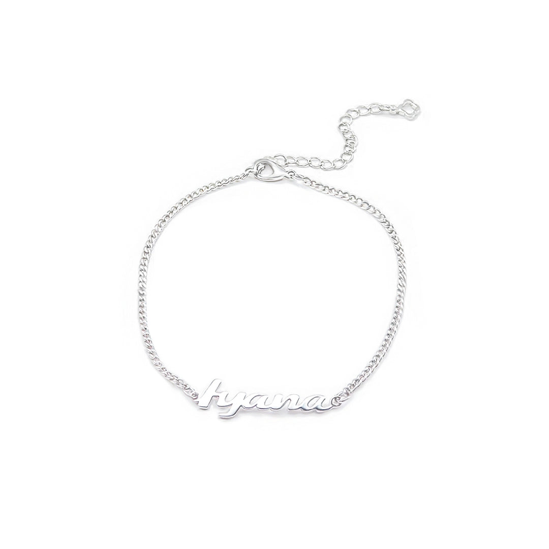 Personalized Family Name Bracelet Set – Custom Engraved Thin Chain for Moms & Kids, Matching Adjustable Jewelry