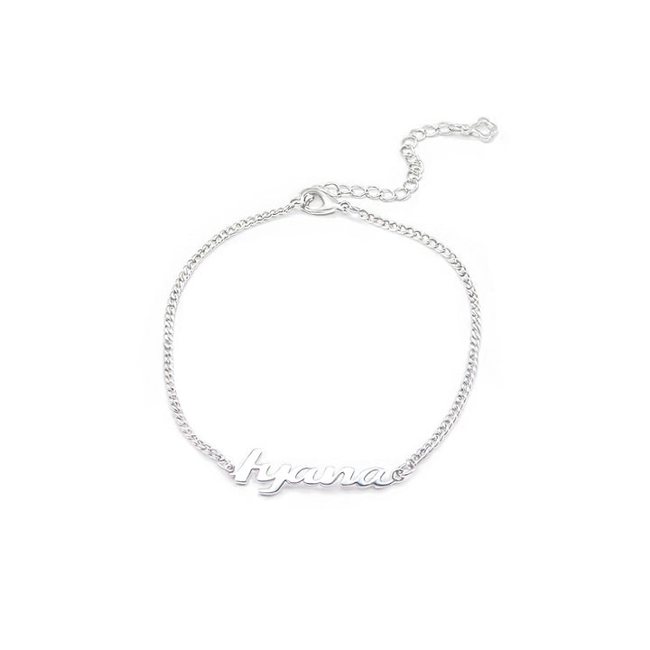 Personalized Family Name Bracelet Set – Custom Engraved Thin Chain for Moms & Kids, Matching Adjustable Jewelry
