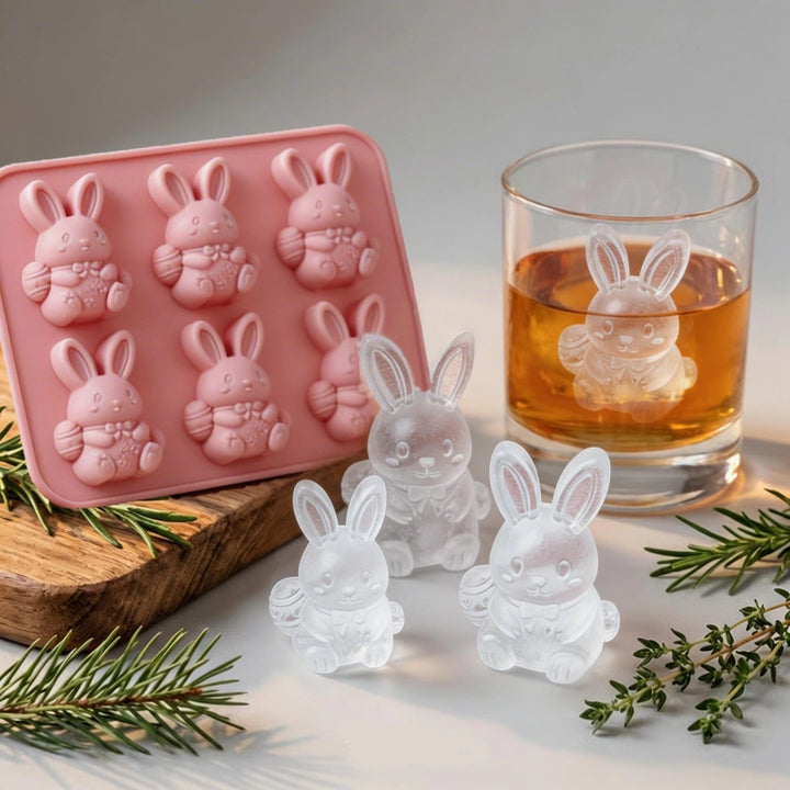 3D Bunny Ice Cube Mold – Cute Rabbit Silicone Ice Mold for Cocktails, Coffee & Easter Drinks