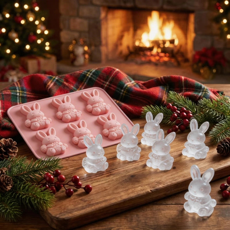 3D Bunny Ice Cube Mold – Cute Rabbit Silicone Ice Mold for Cocktails, Coffee & Easter Drinks