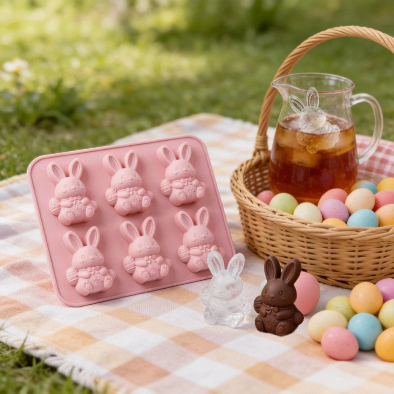 3D Bunny Ice Cube Mold – Cute Rabbit Silicone Ice Mold for Cocktails, Coffee & Easter Drinks