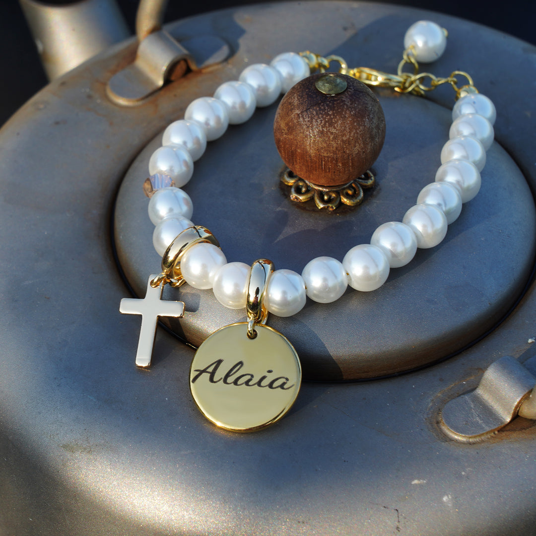 Personalized Custom Name Pearl Bracelet