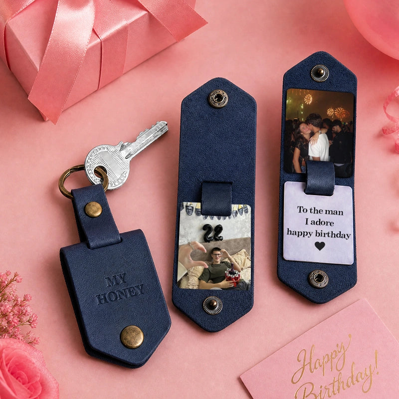 The Birthday Memory Leather Keychain