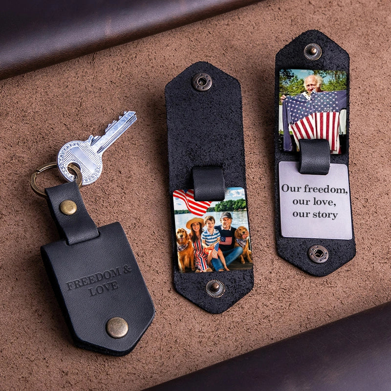 Custom Photo Heritage Keychain | 4th of July Independence Day Special