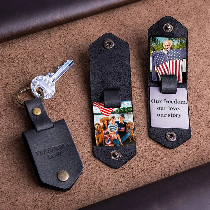 Custom Photo Heritage Keychain | 4th of July Independence Day Special