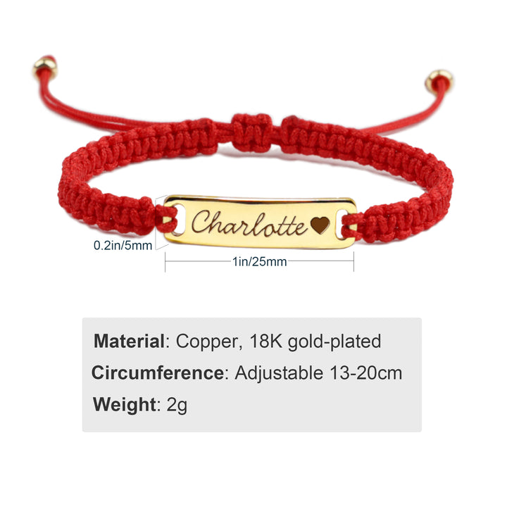 Christmas Baby Braided Cord Custom Bracelet (Parent-Child Edition) – A Sweet Holiday Keepsake