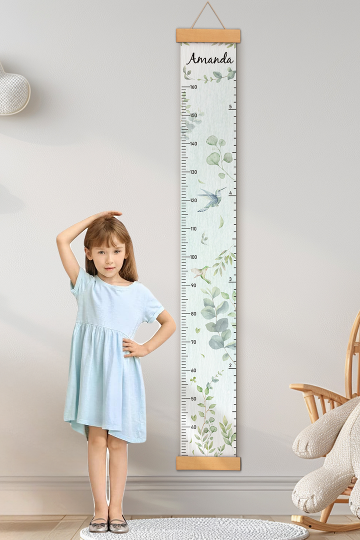 Personalized Spring Fresh Hanging Canvas Height Ruler