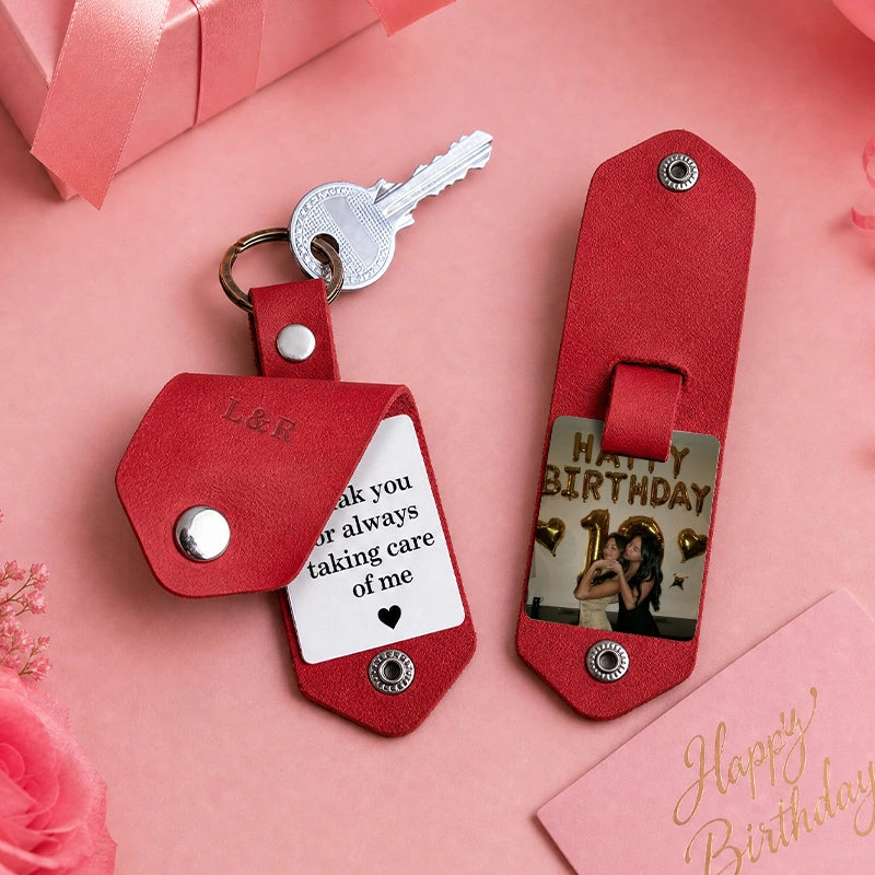 The Birthday Memory Leather Keychain