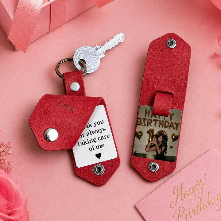 The Birthday Memory Leather Keychain