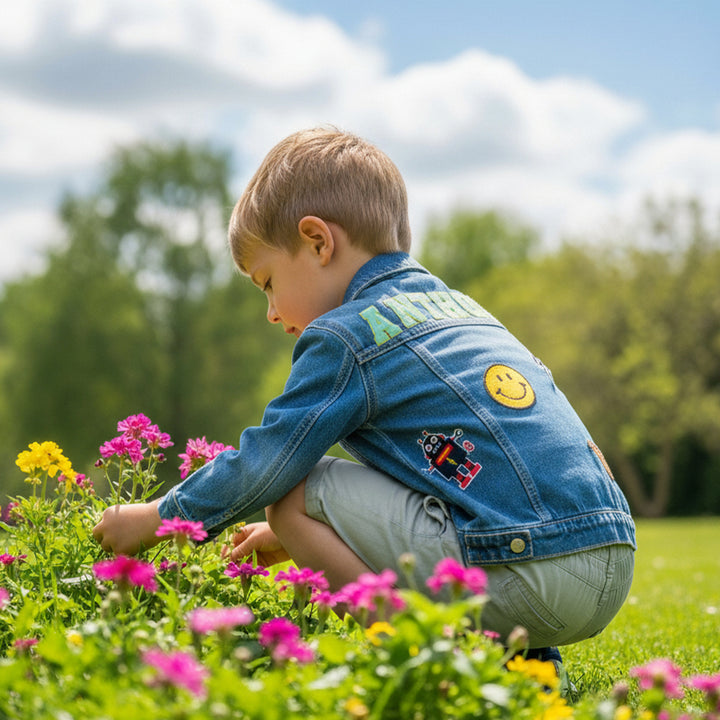 Personalized Kids Patch Jean Jacket For Kids Gift