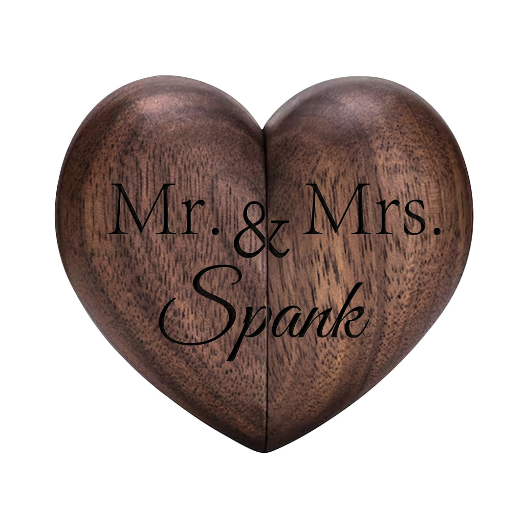 Personalized Wooden Ring Box & Gift Couples With Engraved Birth Flowers On The Back