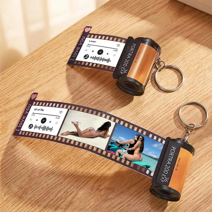The "Our Secret" Personalized Film Roll Photo Keychain - Custom Private Keepsake Gift For Him