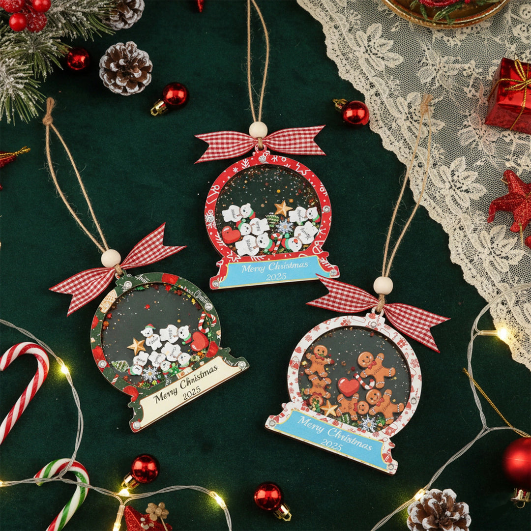 Personalized Christmas 2025 Family Name Cookies Ornament – 3-Layer Acrylic Shake Keepsake for Holiday Magic