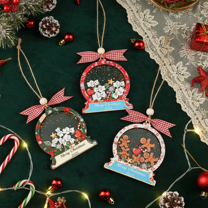 Personalized Christmas 2025 Family Name Cookies Ornament – 3-Layer Acrylic Shake Keepsake for Holiday Magic