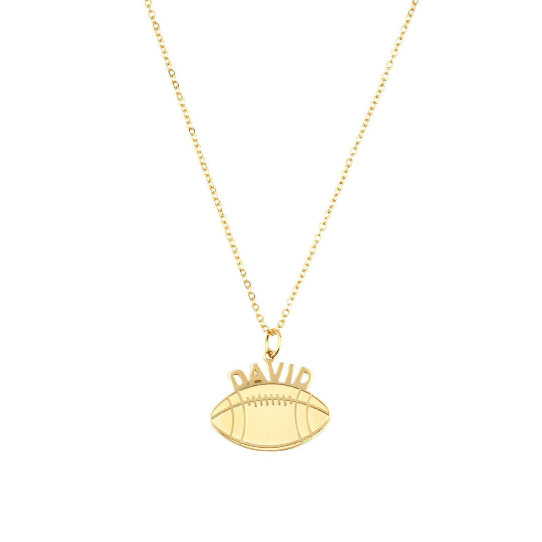 Personalized football Name Boys Necklace