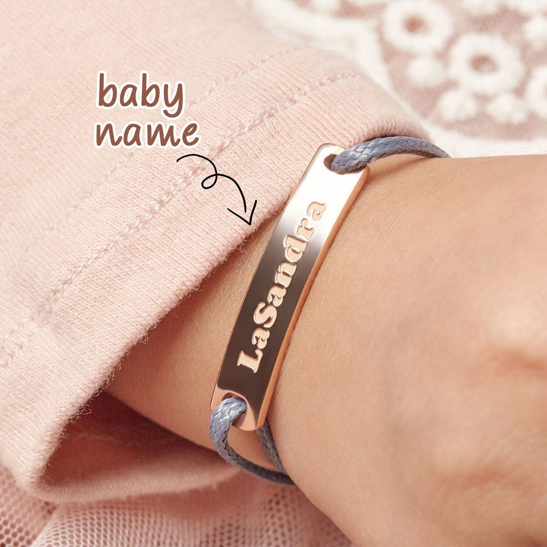 Personalized Braided Rope Baby Name Bracelet