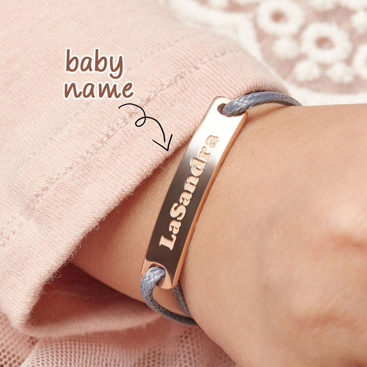 Personalized Braided Rope Baby Name Bracelet