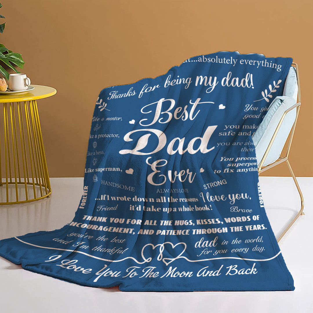 Personalized best Dad In The World Blanket