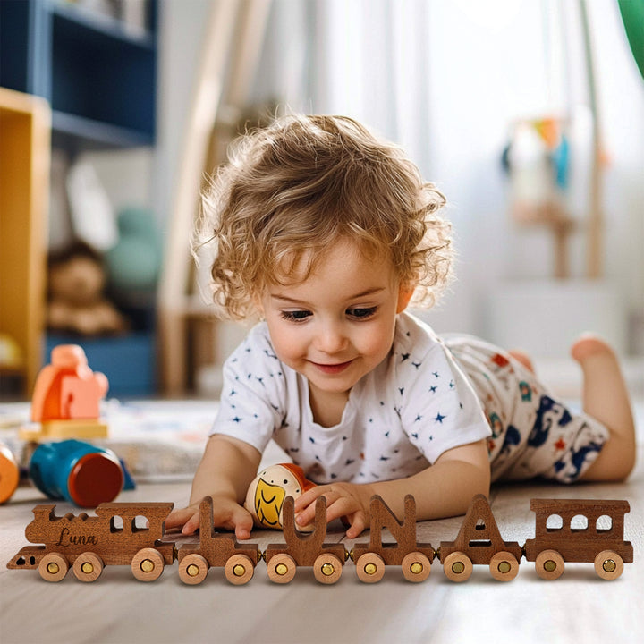 Personalized Wooden Name Baby Train