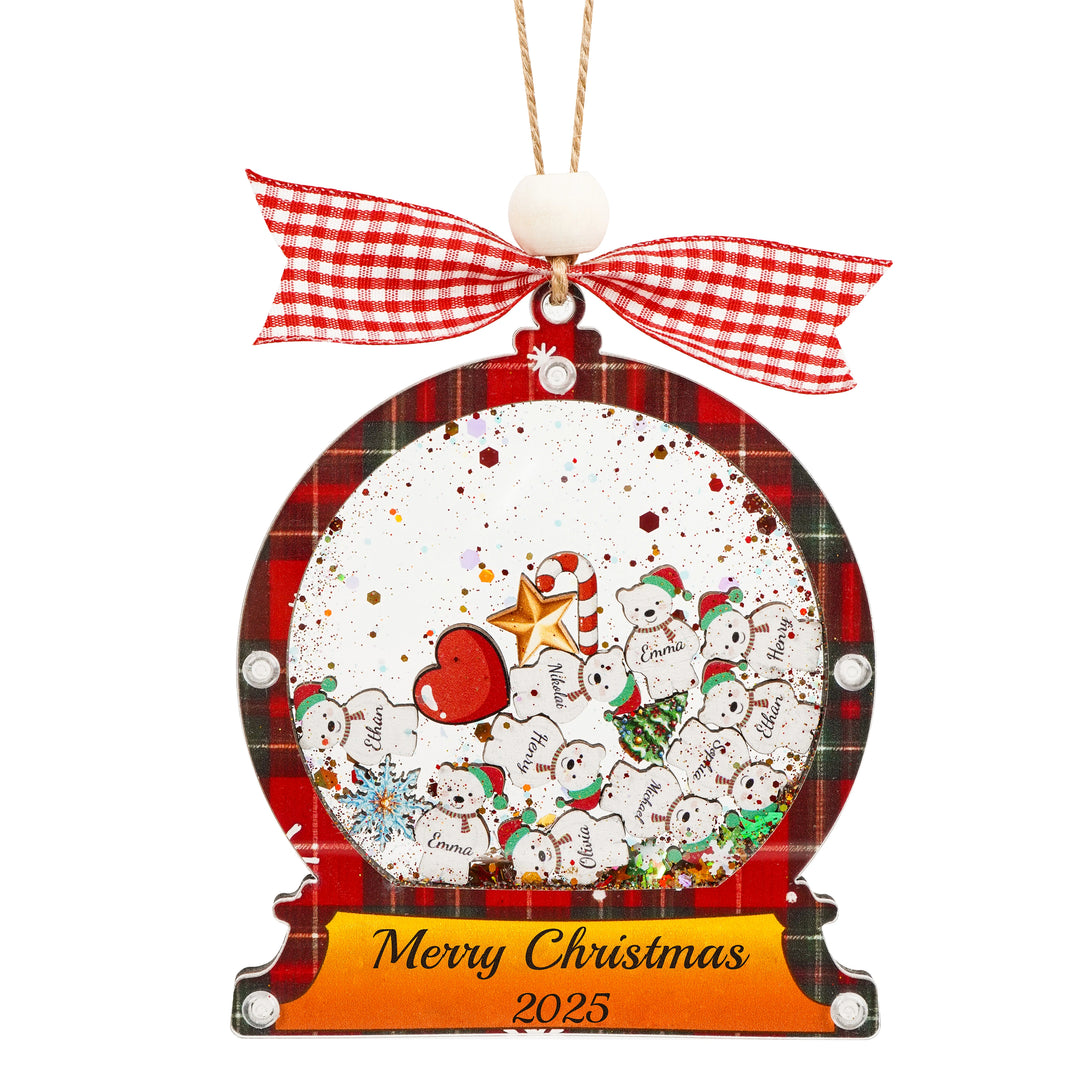 Personalized Christmas 2025 Family Name Cookies Ornament – 3-Layer Acrylic Shake Keepsake for Holiday Magic