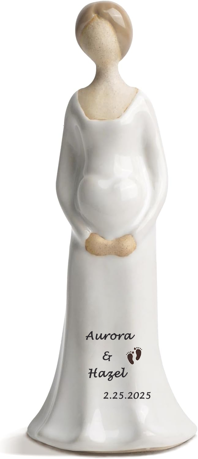 Personalized Pregnant Mom Statue - New Mom Gifts