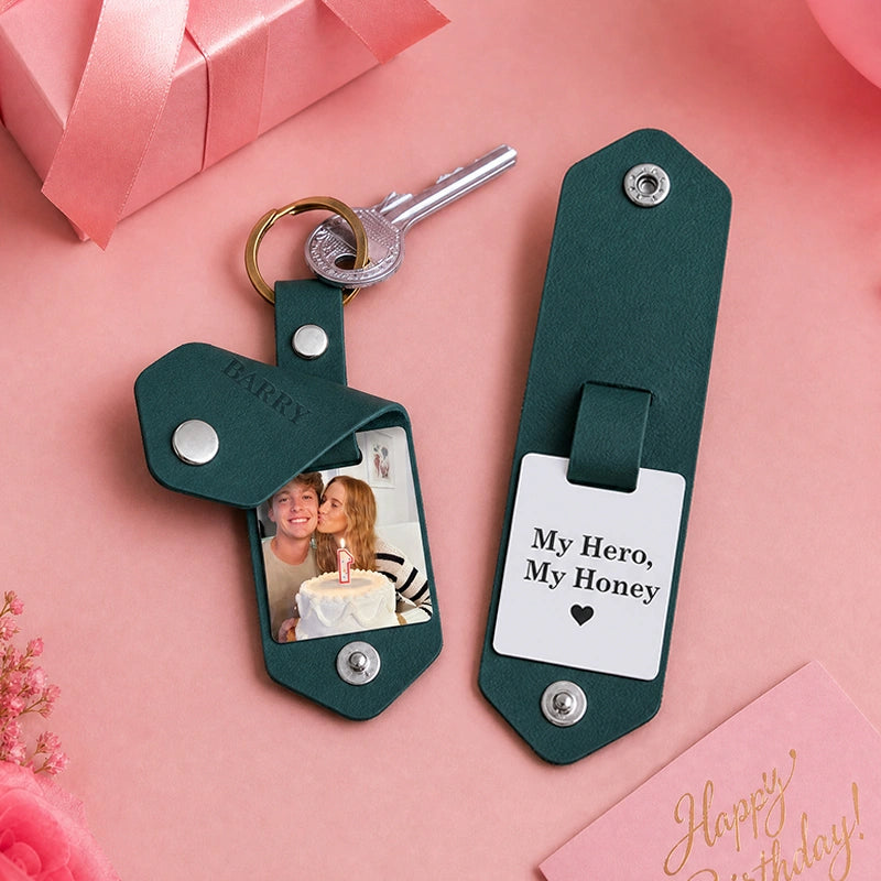 The Birthday Memory Leather Keychain