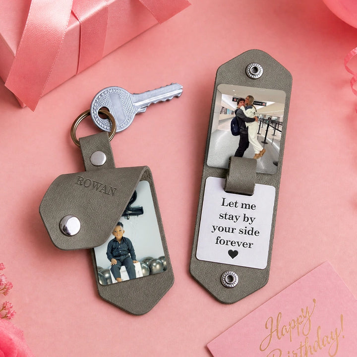 The Birthday Memory Leather Keychain
