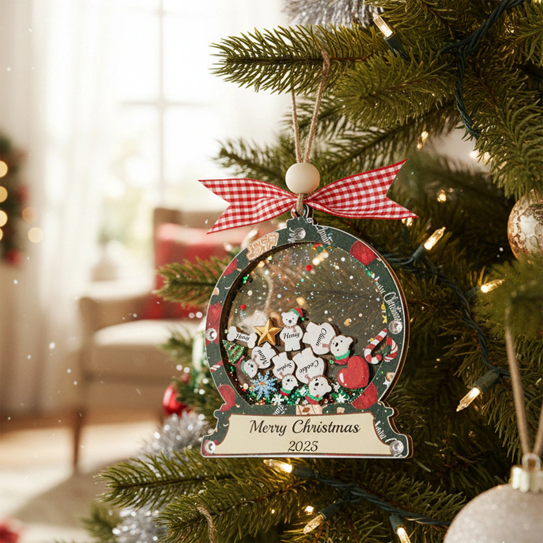 Personalized Christmas 2025 Family Name Cookies Ornament – 3-Layer Acrylic Shake Keepsake for Holiday Magic