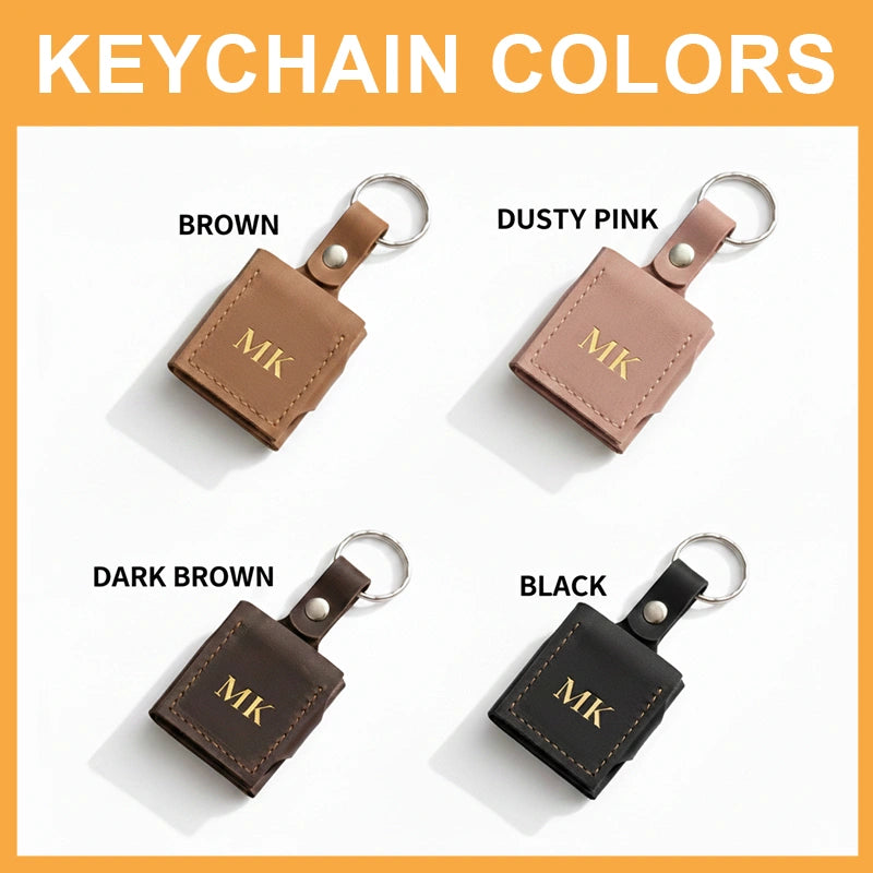 The "For Your Eyes Only" Secret Photo Leather Keychain