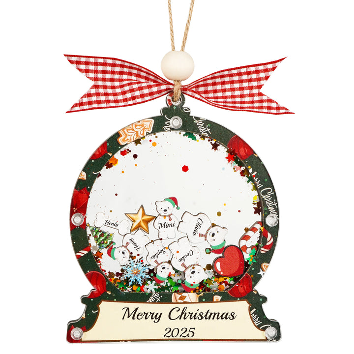 Personalized Christmas 2025 Family Name Cookies Ornament – 3-Layer Acrylic Shake Keepsake for Holiday Magic