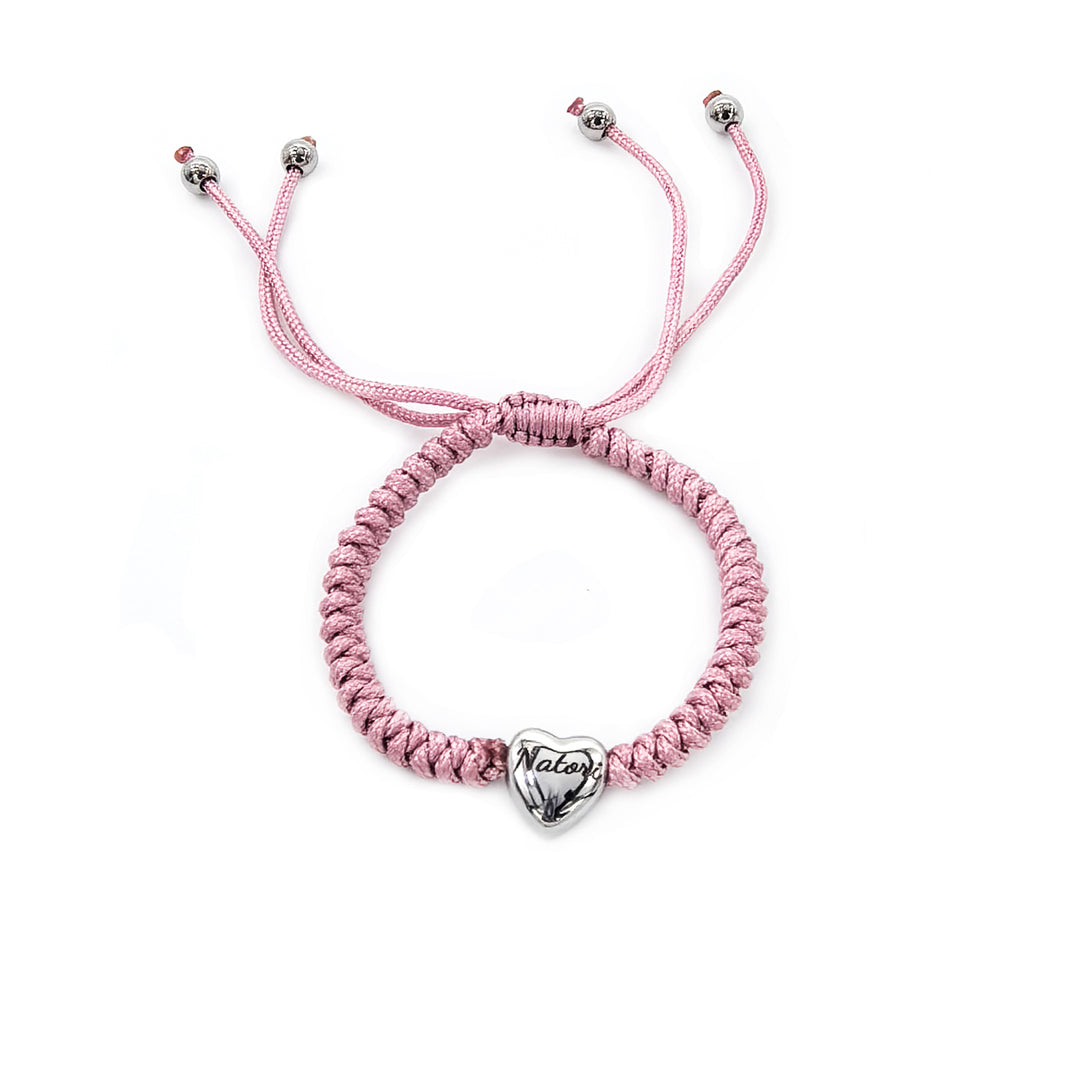 Personalized Braided Heart Name Bracelet – Custom Handmade Jewelry Gift for Her