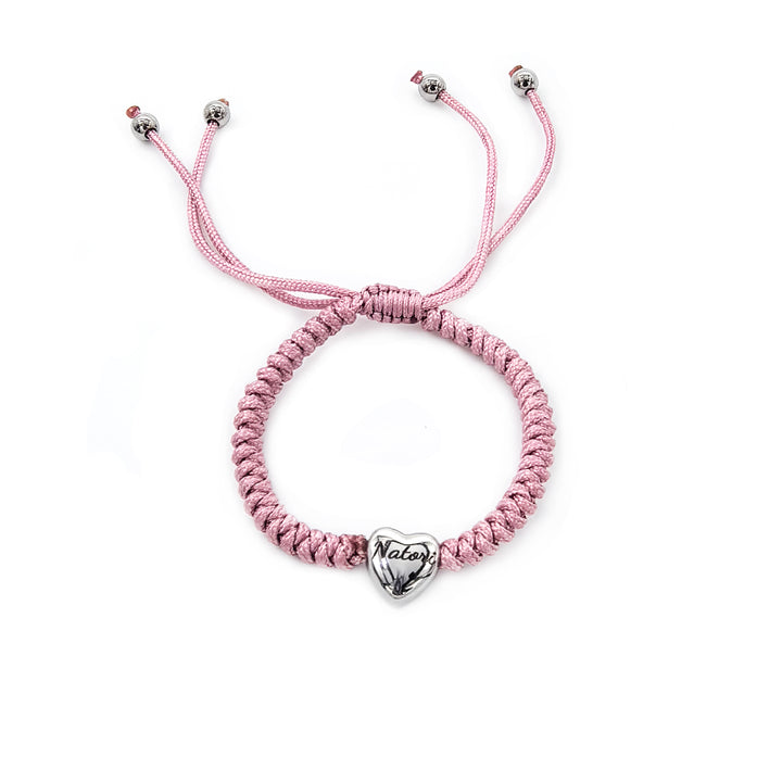 Personalized Braided Heart Name Bracelet – Custom Handmade Jewelry Gift for Her