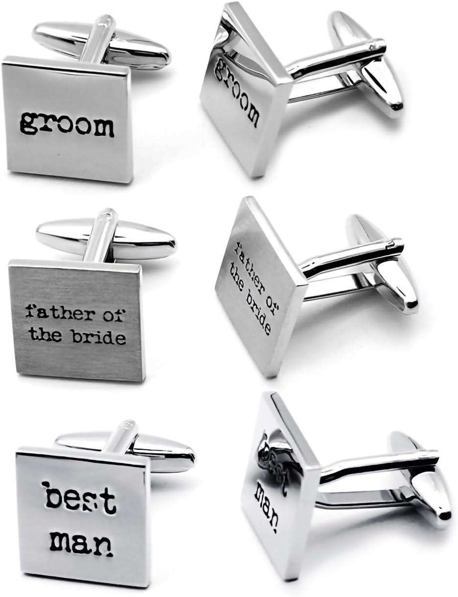 Personalized Father Cufflinks Groom Wedding Cufflinks