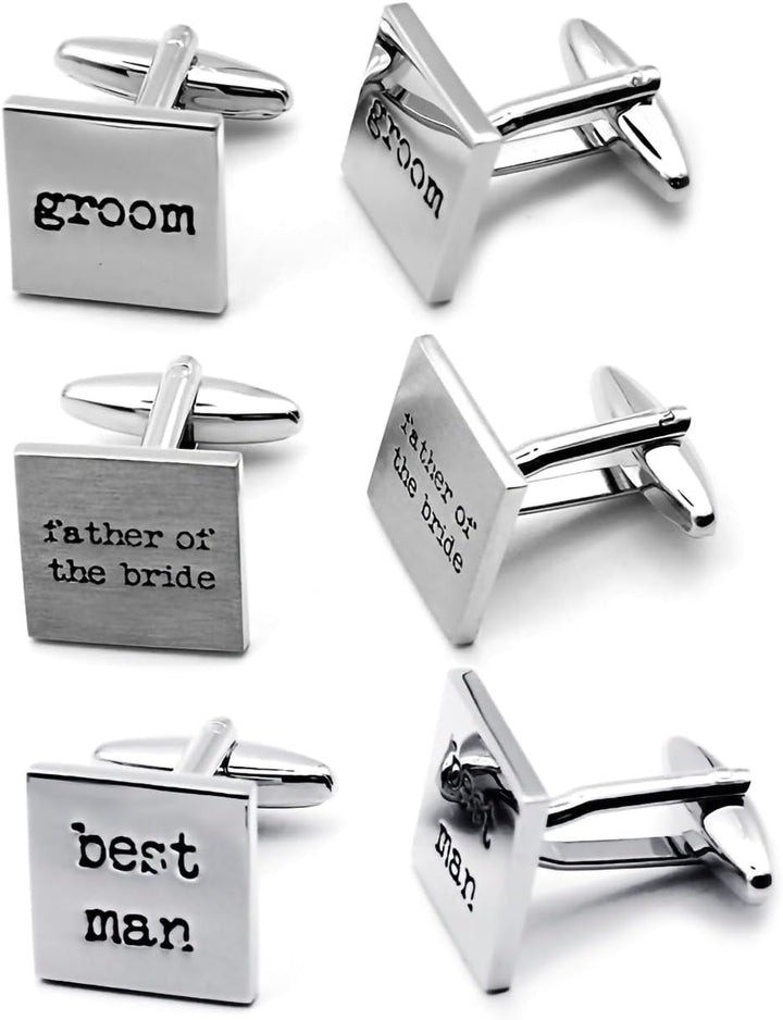 Personalized Father Cufflinks Groom Wedding Cufflinks