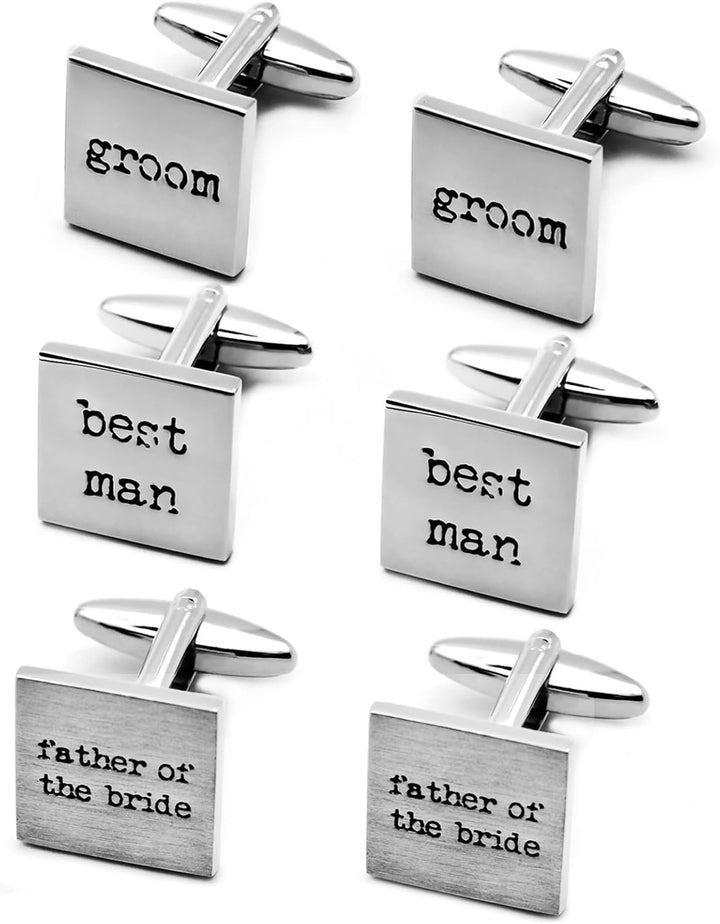 Personalized Father Cufflinks Groom Wedding Cufflinks