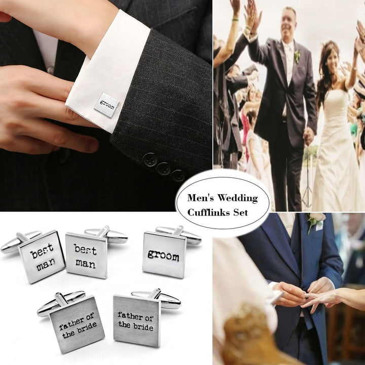 Personalized Father Cufflinks Groom Wedding Cufflinks