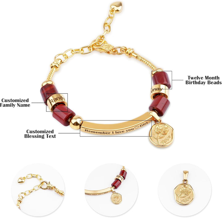 Personalized Bracelet for Men Women Couples Sisters Brothers Friendship Gifts