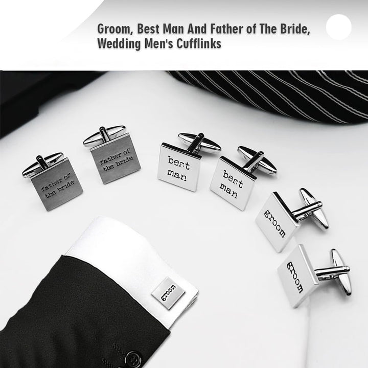 Personalized Father Cufflinks Groom Wedding Cufflinks