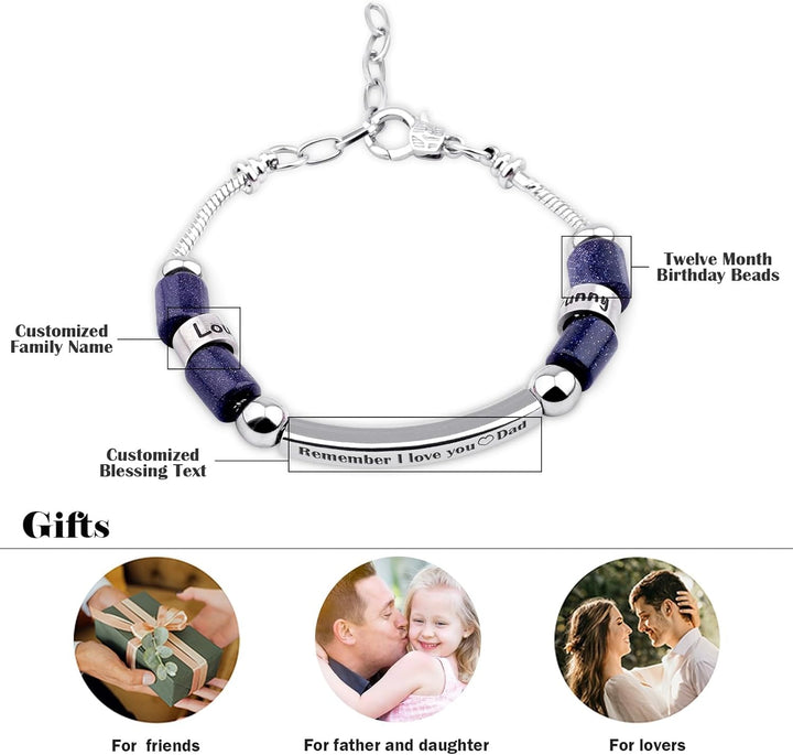 Personalized Bracelet for Men Women Couples Sisters Brothers Friendship Gifts