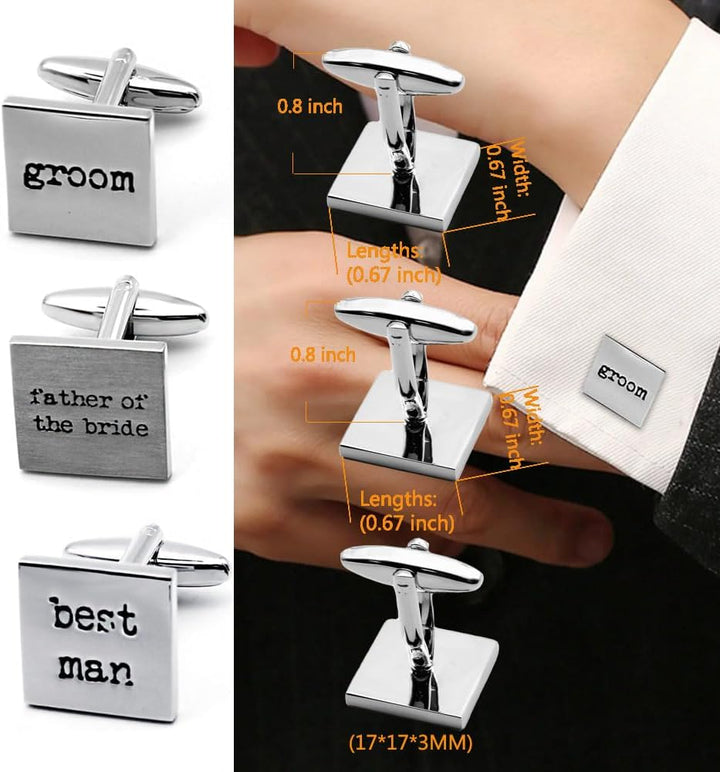Personalized Father Cufflinks Groom Wedding Cufflinks