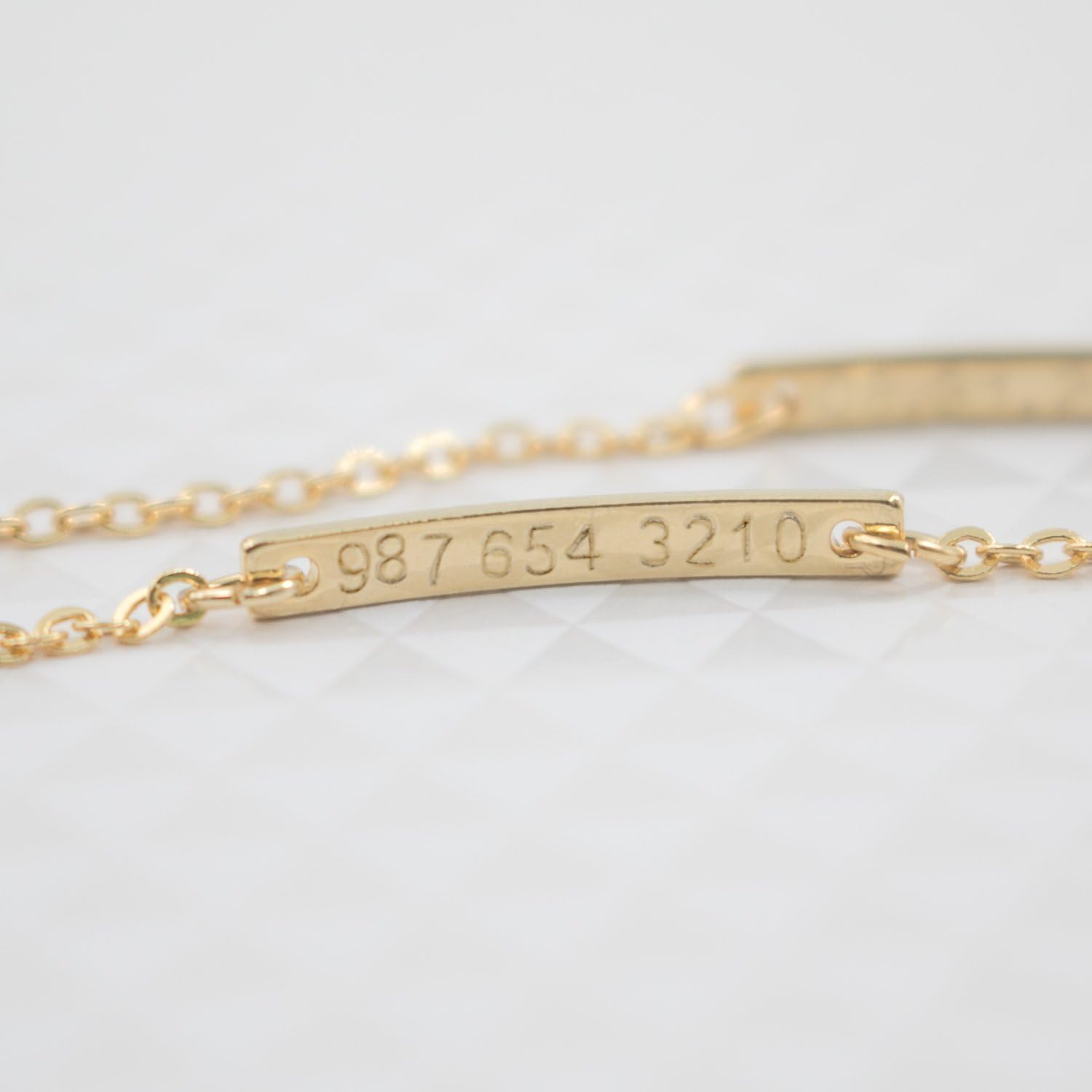 Customized Birthday Great Gift Baby Name Bar ID Bracelet