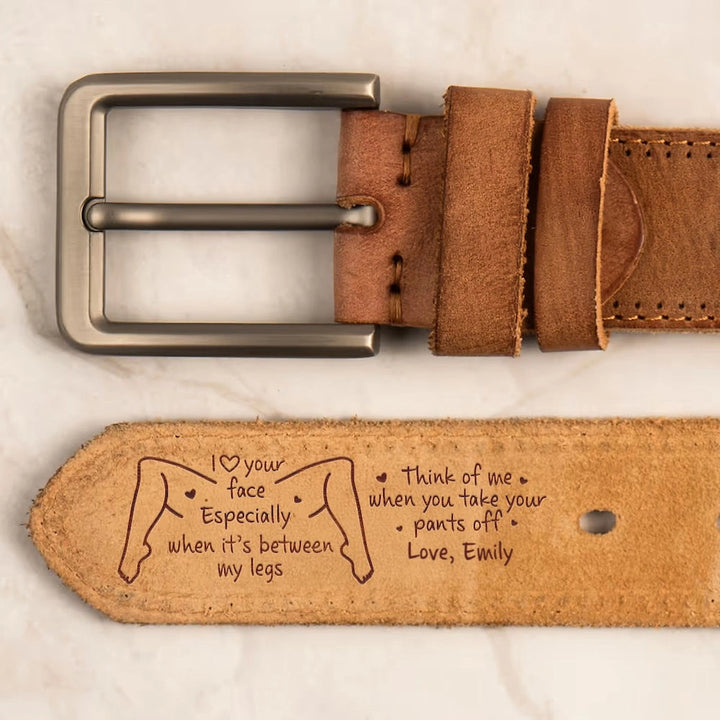 He Didn’t Expect What Was Written on This Belt… Funny Personalized Leather Gift for Him