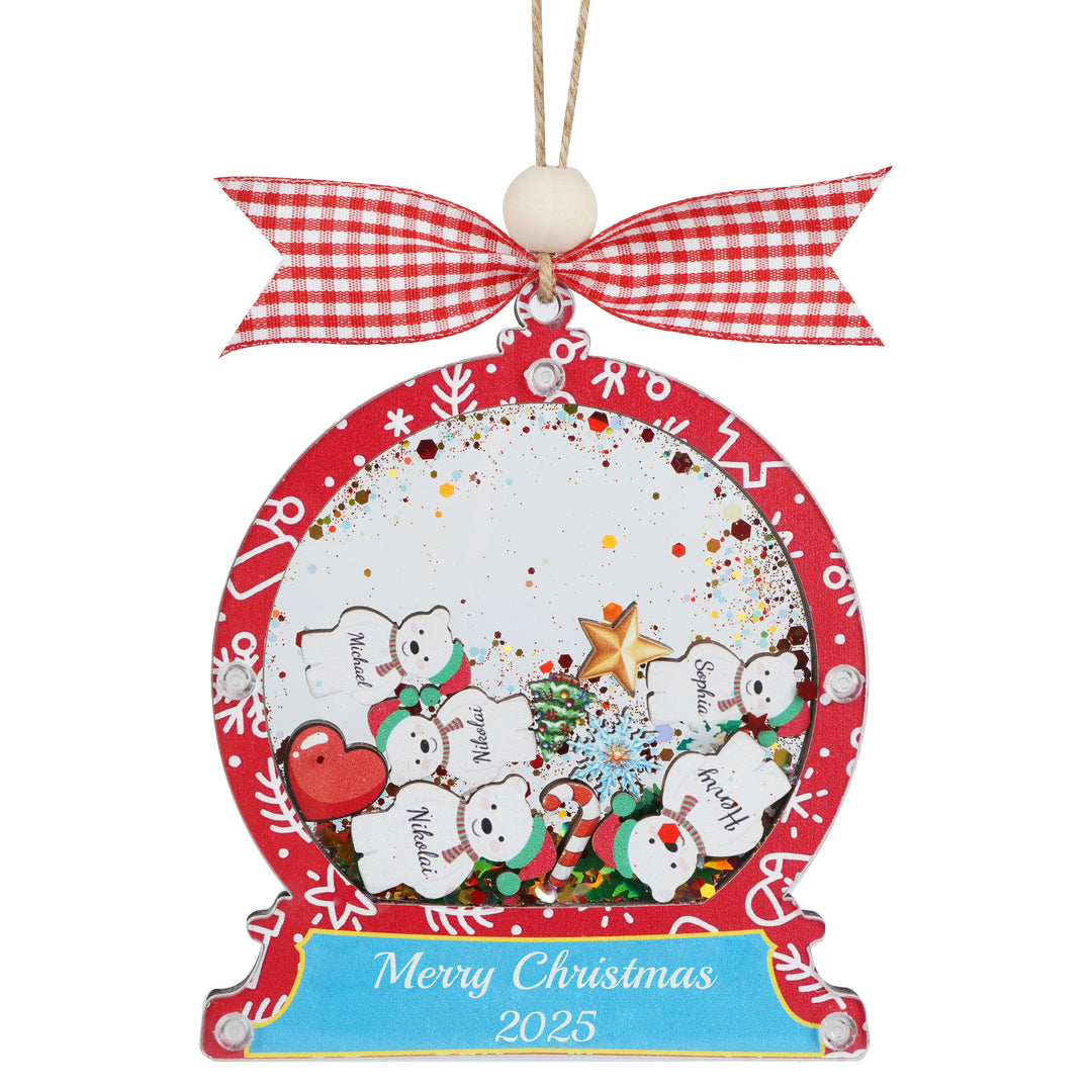 Personalized Christmas 2025 Family Name Cookies Ornament – 3-Layer Acrylic Shake Keepsake for Holiday Magic