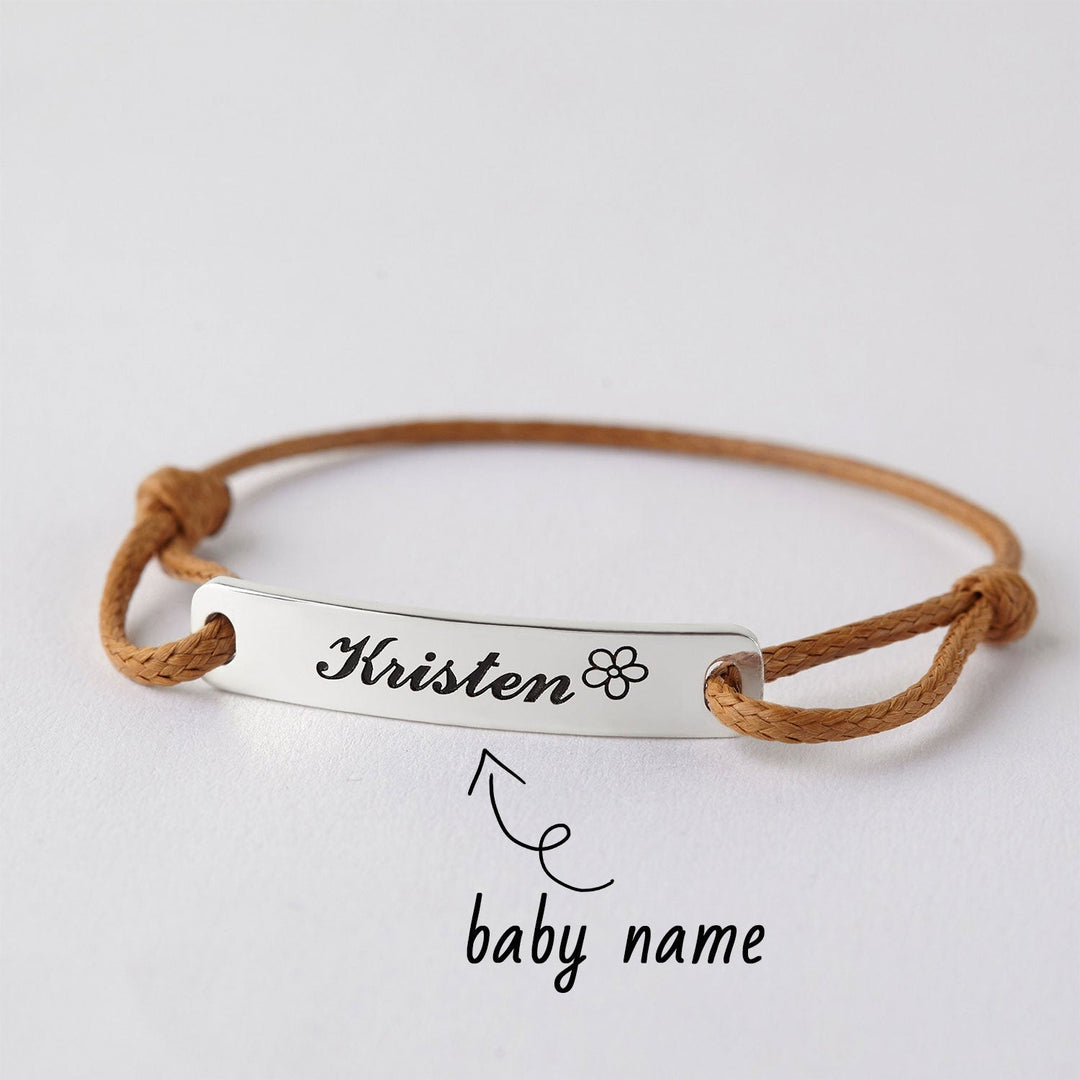 Personalized Braided Rope Baby Name Bracelet