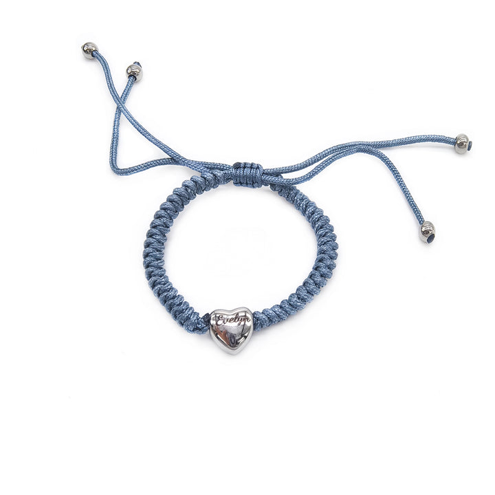 Personalized Braided Heart Name Bracelet – Custom Handmade Jewelry Gift for Her